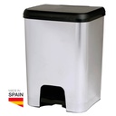 [402005004] Cubo de basura con pedal 26L Negro/Plata