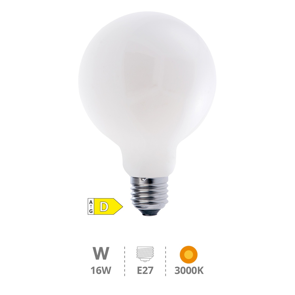 Bombilla LED globo Serie Cristal 16W E27 3000K