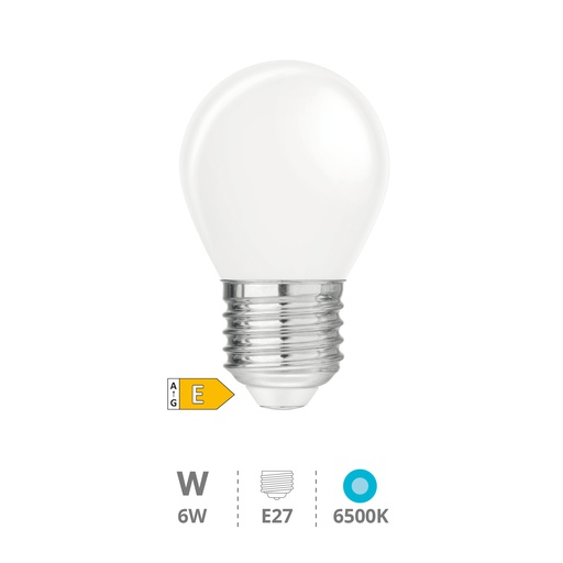 [200690069] Bombilla LED esférica Serie Cristal 6W E27 6500K