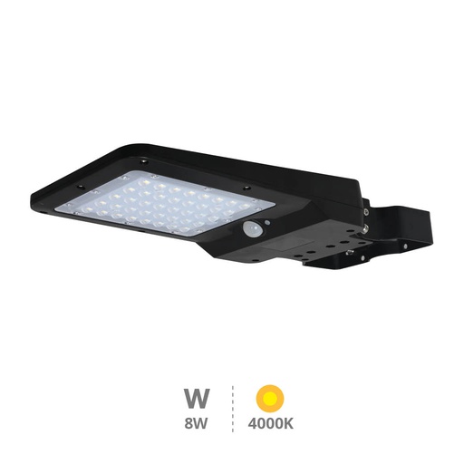 [201635001] Farola solar LED Ornes con sensor crepuscular y movimiento 8W 4000K IP65