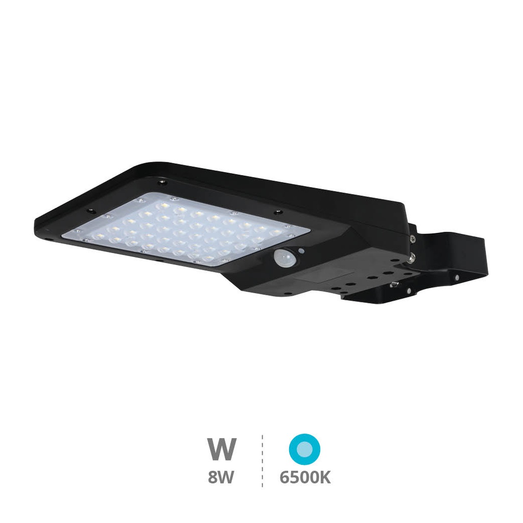 Farola solar LED Ornes con sensor crepuscular y movimiento 8W 6500K IP65