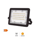 [202600094] Aluminum LED floodlight 30W 3000K IP65 Black