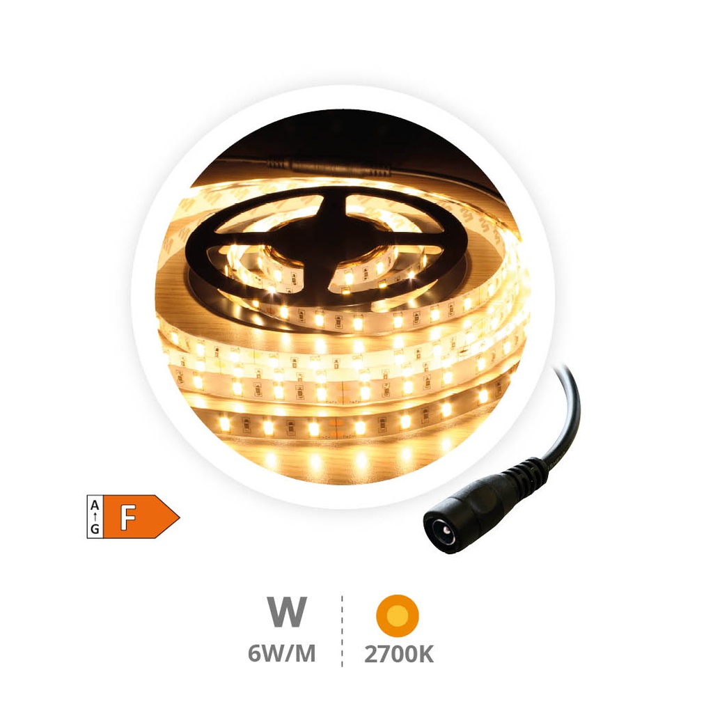 Rollo 5M tira LED 6W/M 2700-3000K 24V