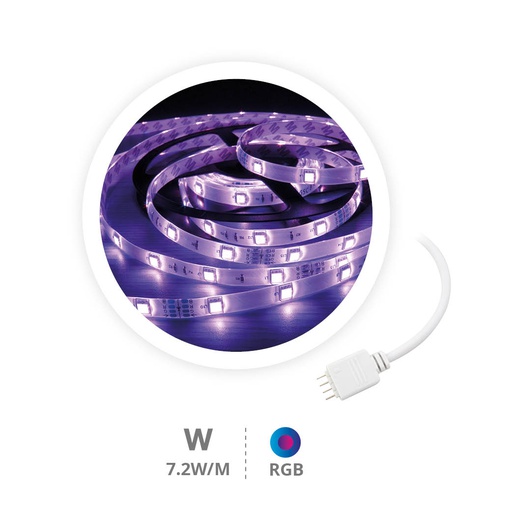 [204030009] Rollo 5M tira LED 7,2W/M RGB 24V