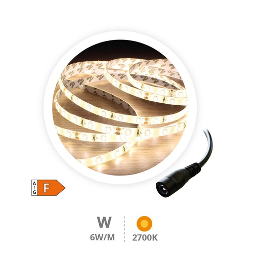 [204030014] Rollo 5M tira LED 6W/M 2700-3000K IP44 24V