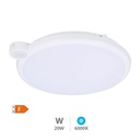 Plafón techo LED Kamina con sensor movimiento y crepuscular 20W 6000K