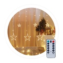 [204605013] Cortina LED con estrellas 3,5M 8 funciones Luz cálida IP44