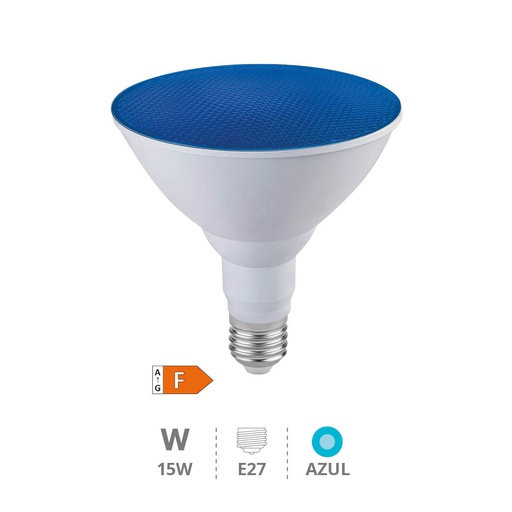 [200620024] Bombilla LED PAR38 15W E27 Azul IP65