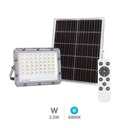 Edara solar aluminum LED floodlight 2,5W 6500K IP65