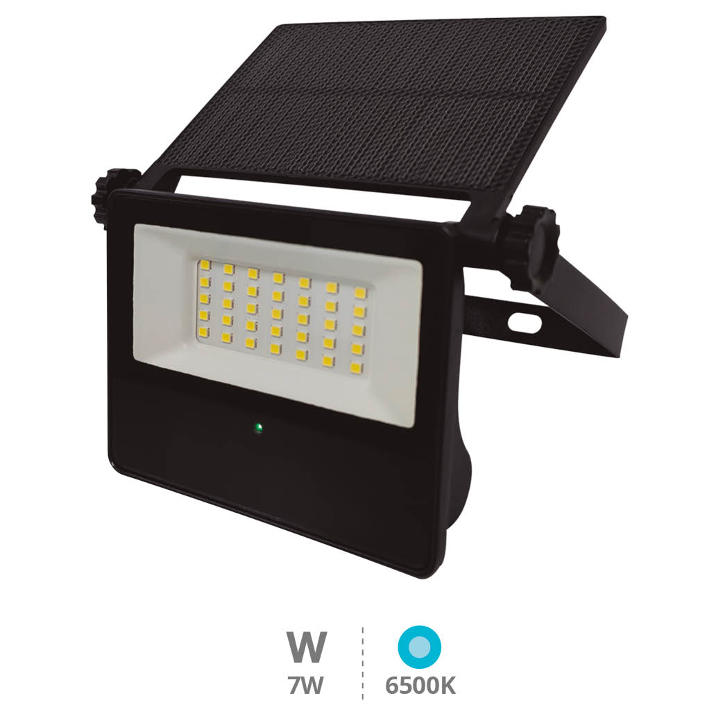 Projecteur solaire LED Kumira avec détecteur 7 W 6500K IP65 Noir