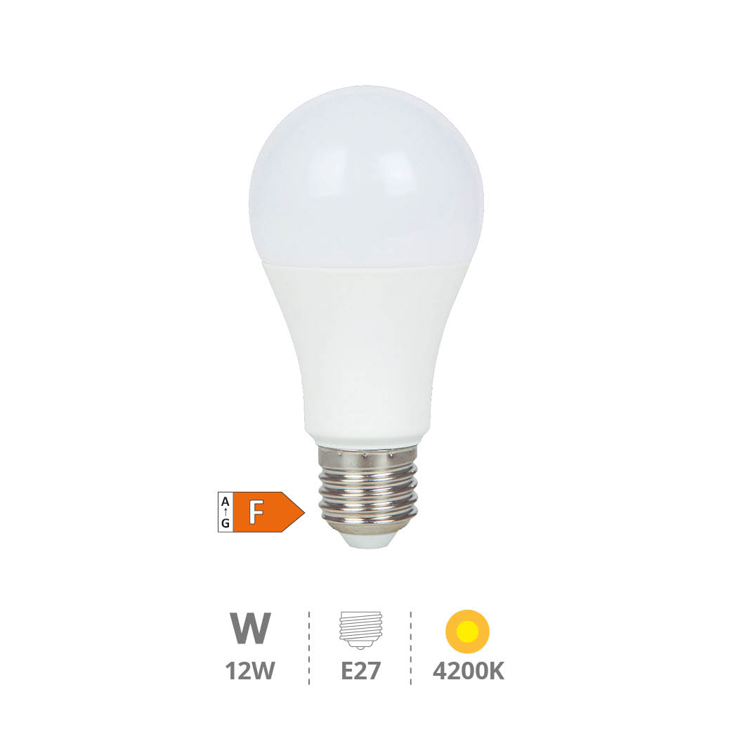 Bombilla LED estándar A60 12W E27 4200K - Libertina