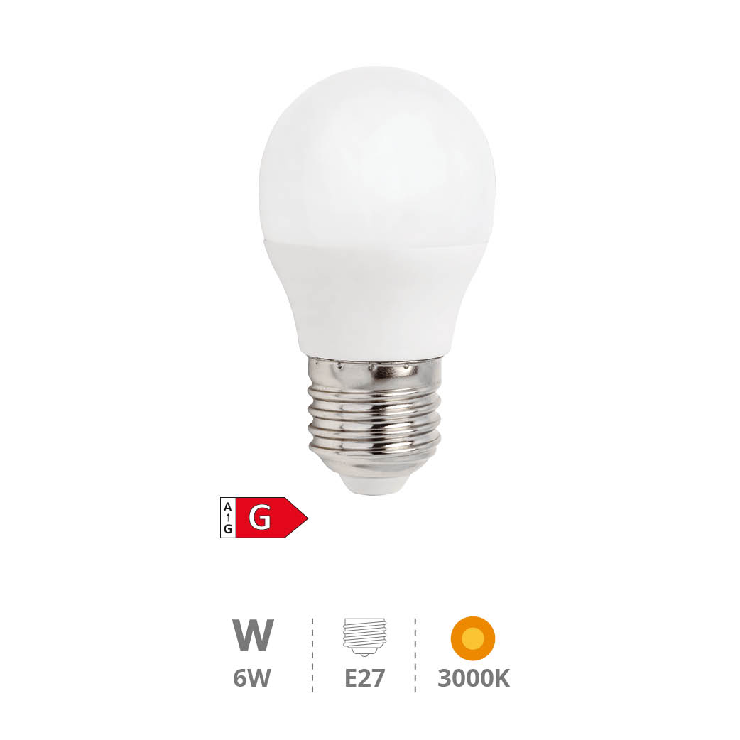 Bombilla LED esférica 6W E27 3000K - Libertina