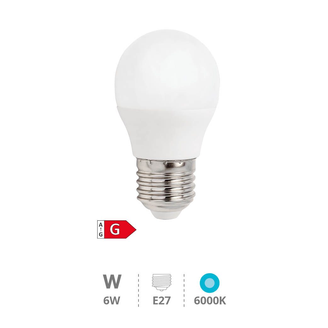 Bombilla LED esférica 6W E27 6000K - Libertina