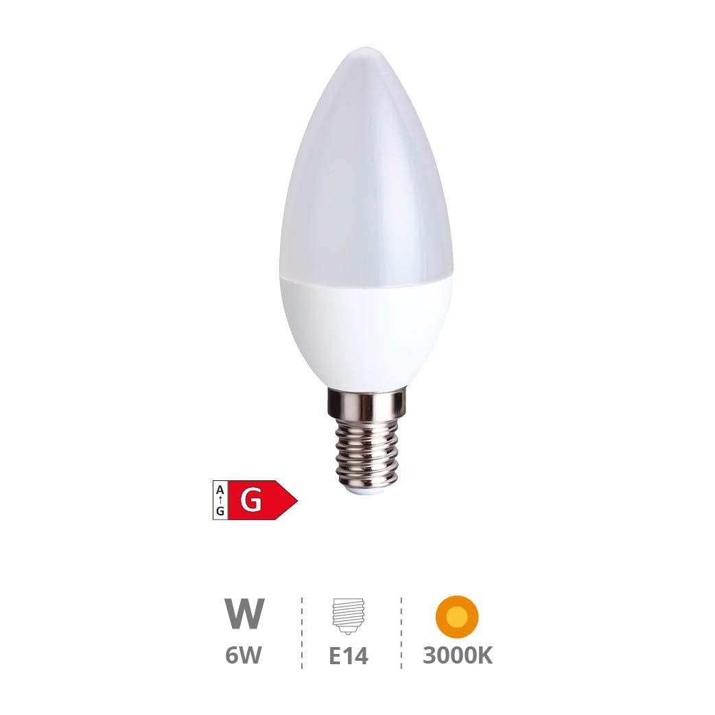 Bombilla LED vela 6W E14 3000K - Libertina