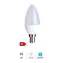 [200695049] Bombilla LED vela 6W E14 6000K - Libertina