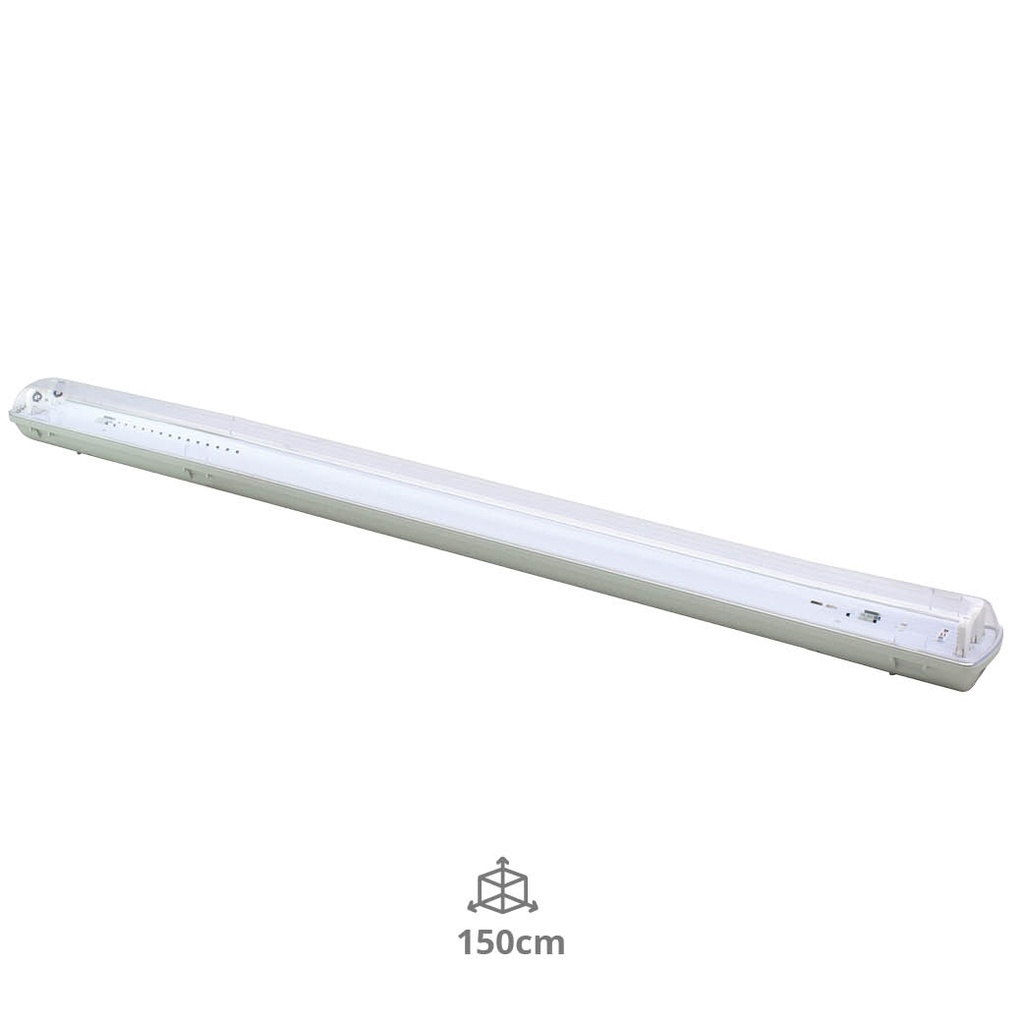 Pantalla estanca para 2 tubos LED T8 150cm