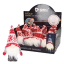 [204690107] Gnomo de navidad LED de pie Sicco 16cm 2xLR44 Rojo y blanco - 12u caja exp