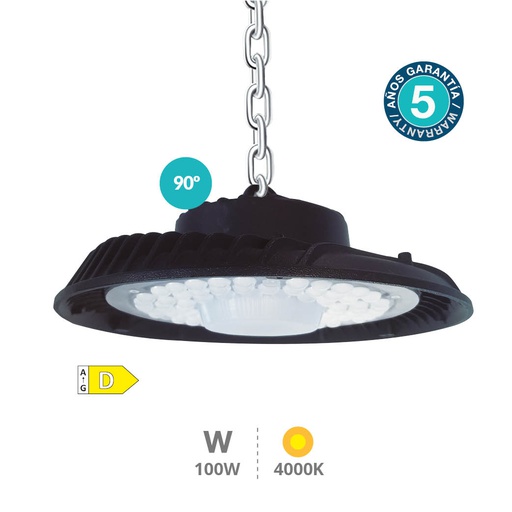 [202400006] Campana industrial LED Titas 100W 90º 4000K