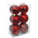 [204635007] Pack 6 bolas de navidad 8cm Rojo