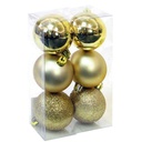 [204635009] Pack 6 bolas de navidad 8cm Dorado