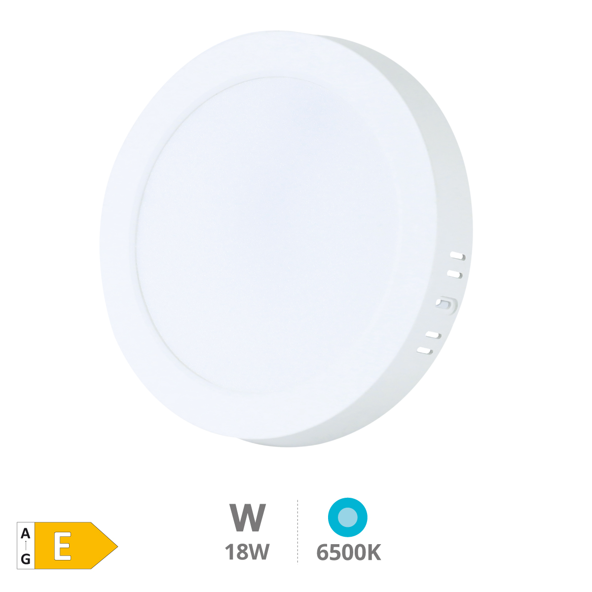 Downlight superficie LED redondo Tikan 18W 6500K Blanco - Libertina