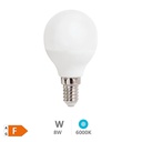 [600005003] Bombilla LED esférica 8W E14 6000K - Libertina