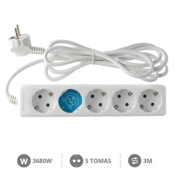 [000000020] 5 way socket White (3x1.5mm) 3M wire