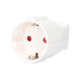 [000200056] Two pole socket 4.8mm White