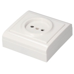 [000200499] Base superficie sin pozo Blanco 80x80mm 16A 250V