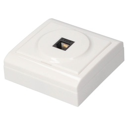 [000200501] Base superficie Teléfono 6p4c Blanco 80x80mm