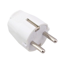 [000203998] Two pole plug 4.8mm White