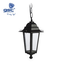 [000701858] Farol de jardín colgante Serie Lenna E27 Negro