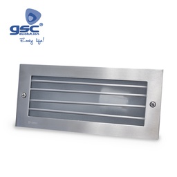 [000701912] Applique en aluminium avec grille Max. 60 W E27 Nickel Satiné