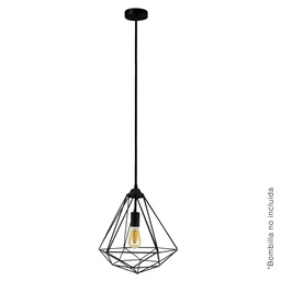 [000705242] Diamond pendant lamp E27 1m Black