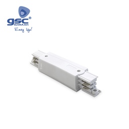 [000705279] Conector recto 3 vias para foco carril LED Blanco