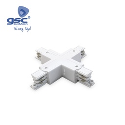 [000705285] Conector forma 3 vias para foco carril LED Blanco