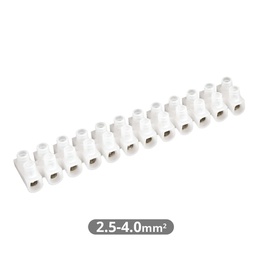 [001000519] Pack 10 Barrettes de Connexion 4 mm2 - Blanches