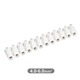 [001000520] 10pcs kit of terminal blocks 6mm2 connection - White