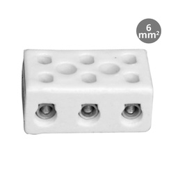 [001000727] Pack 3 Regletas conexion ceram.3 polos 6mm2 10A