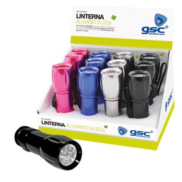 [001600889] Lanterna de alumínio 9 LED – 12 un. caixa expositor