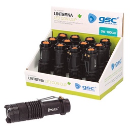 [001603230] Linterna con clip 3W - 12u caja exp