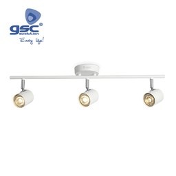 [001905359] Foco techo triple lineal Serie Edina GU10 Blanco