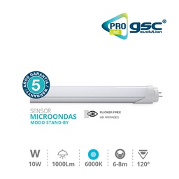 [002005103] Tubo T8 sensor movimiento+standby 60cm 10W 6500K - Pro Line