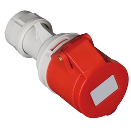 [002300387] Industrial Socket 4P(3P+t) 32A 415V IP44 Red