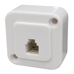 [002600945] Telephone jack 6P4C - white