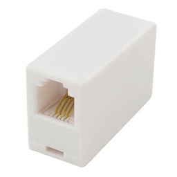 [002600958] Adaptador telefónico de saída simples 6P/4C RJ11 Branco