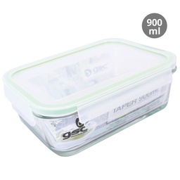 [002703106] Rectangular airtight glass tupper 900ml