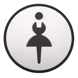 [003301397] Girl adhesive bathroom symbol Ø97mm