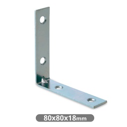 [003802718] Right angle reinforcement 80x80x18mm zinc finish