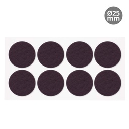 [003802759] Set 8 fieltros adhesivos redondos Ø25mm - Marron